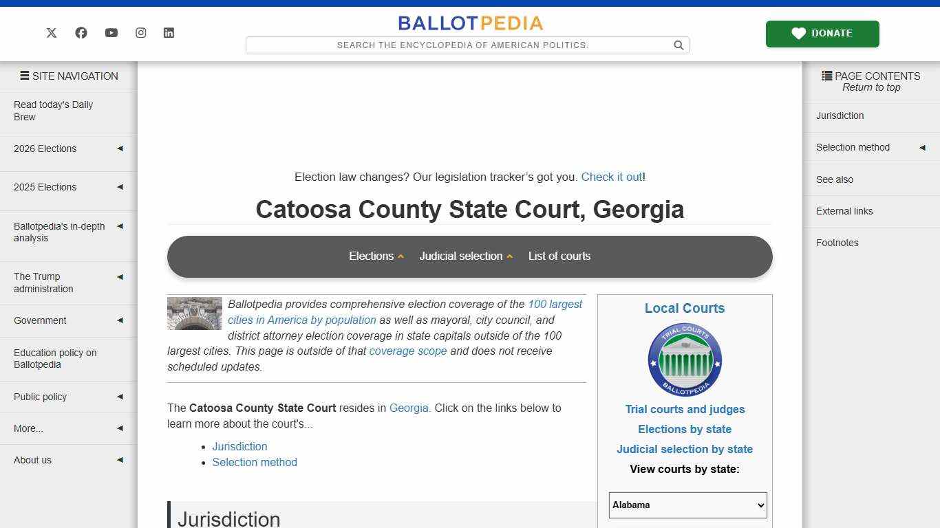 Catoosa County State Court, Georgia - Ballotpedia